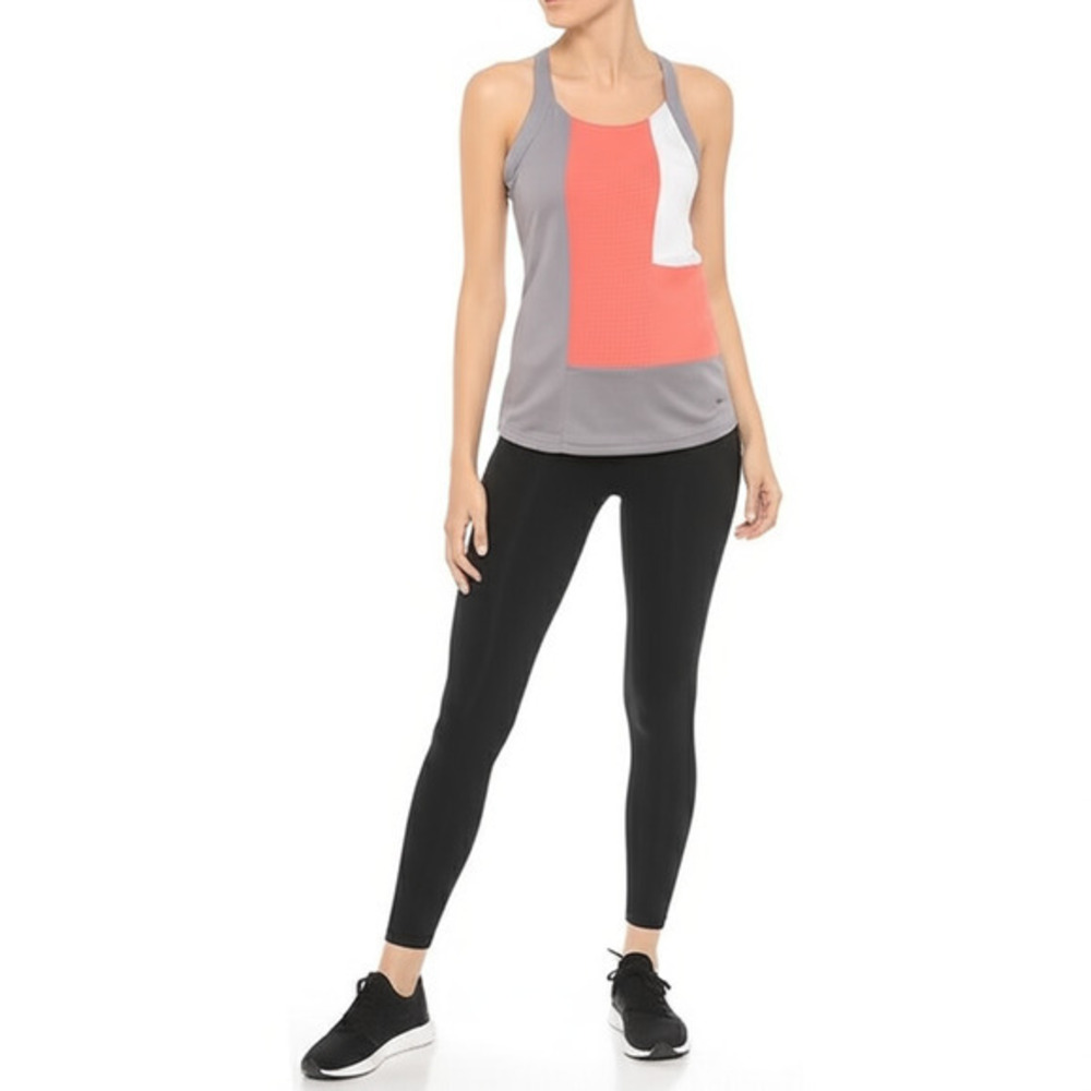 Bollé Tank Top Womens S Gray Coral White Colorblock Athletic Sleeveless Sporty